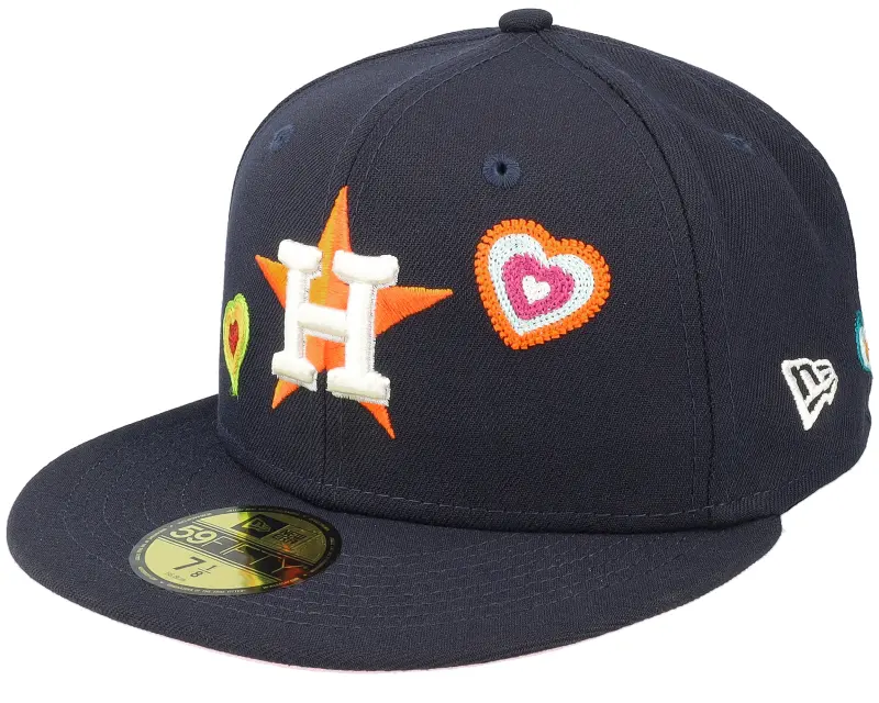 New Era Houston Astros 59FIFTY Chainstitchheart Navy Fitted online