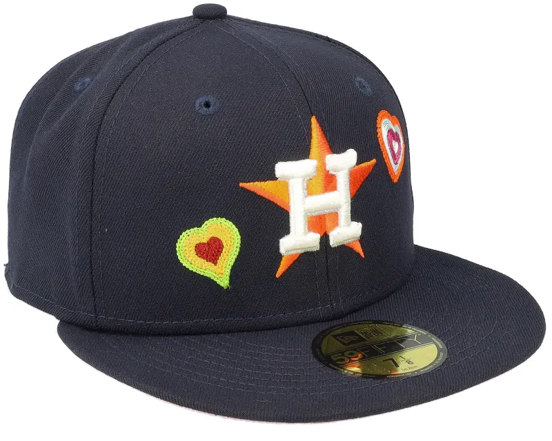New Era Houston Astros 59FIFTY Chainstitchheart Navy Fitted online