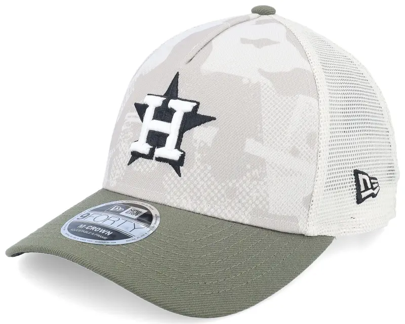 New Era Houston Astros MLB Armed Forces Day 9FORTY Stone/Olive A-Frame Trucker online
