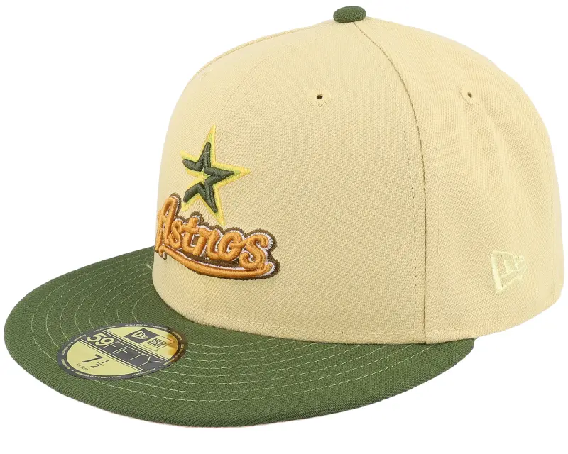 New Era Houston Astros Olive Treasure 59FIFTY Khaki/Olive Fitted online