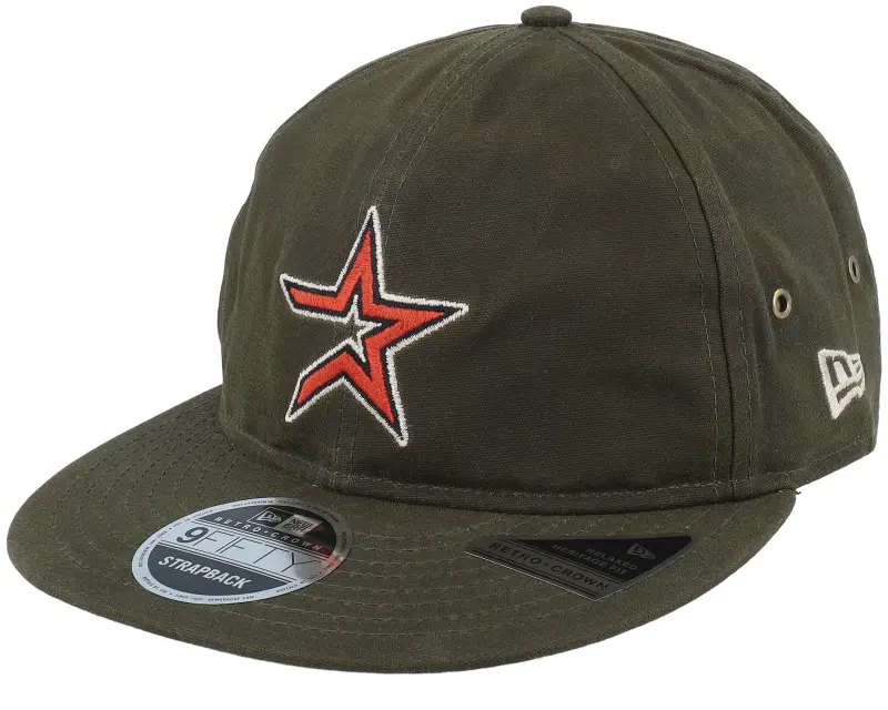 New Era Houston Astros Waxed Canvas 9FIFTY Green Strapback online