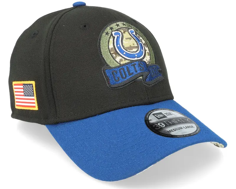 New Era Indianapolis Colts M 39THIRTY NFL Salute To Service 22 Black/Royal Flexfit online