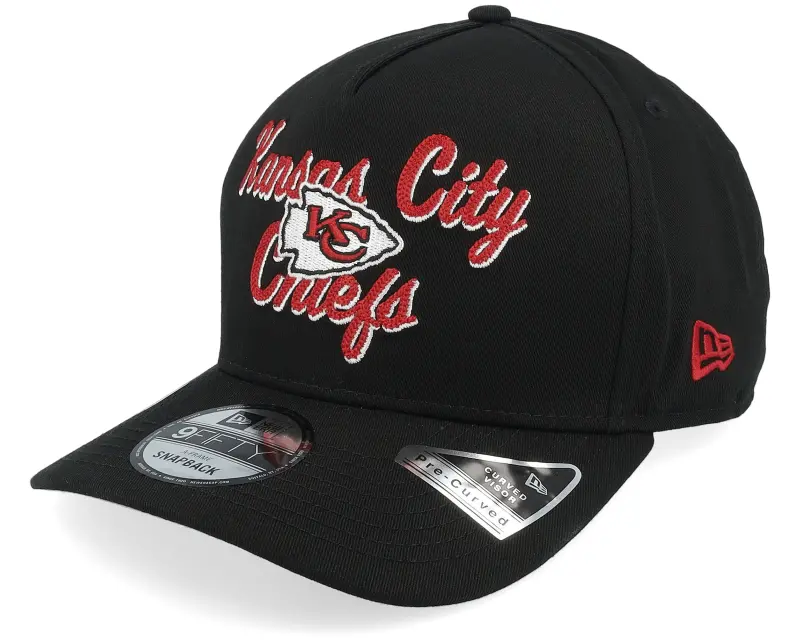 New Era Kansas City Chiefs 9FIFTY Chainstitch Black A-Frame Adjustable online