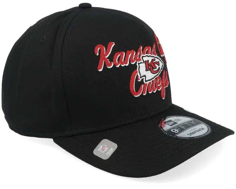 New Era Kansas City Chiefs 9FIFTY Chainstitch Black A-Frame Adjustable online
