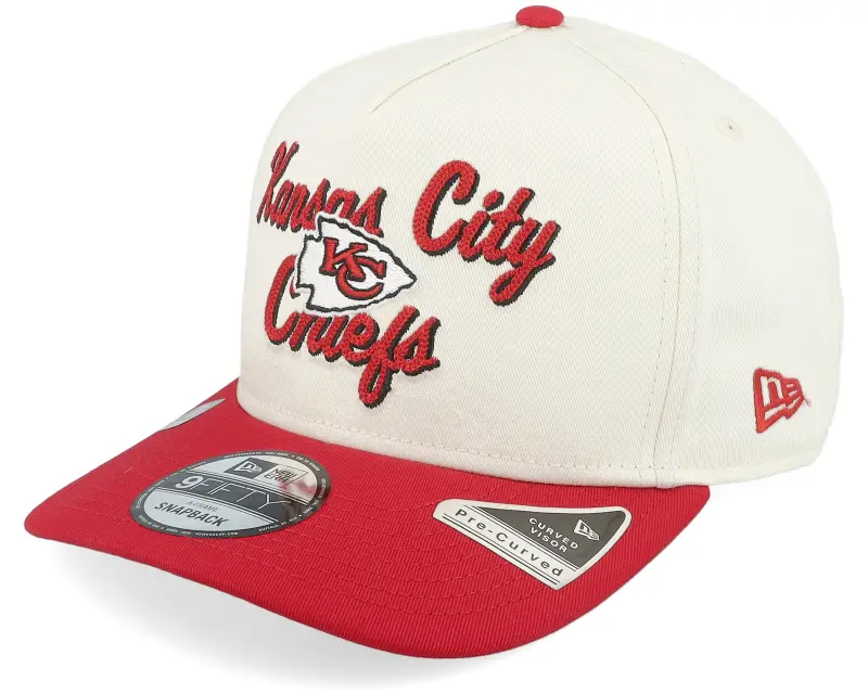 New Era Kansas City Chiefs 9FIFTY Chainstitch White/Red A-Frame Adjustable online