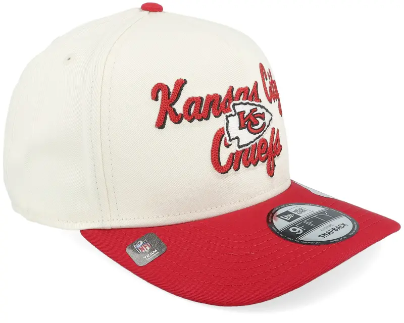 New Era Kansas City Chiefs 9FIFTY Chainstitch White/Red A-Frame Adjustable online