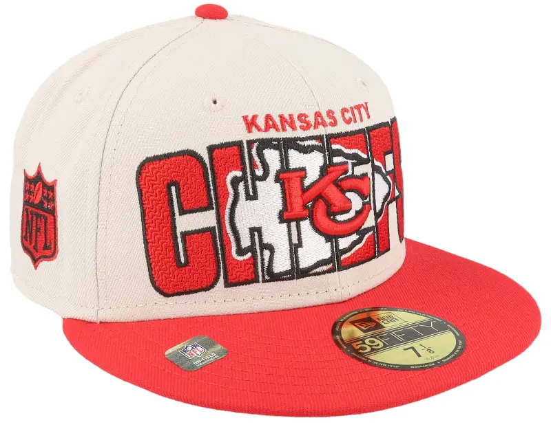 New Era Kansas City Chiefs NFL 23 Draft 59FIFTY Stone/Red Fitted online