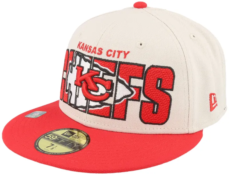 New Era Kansas City Chiefs NFL 23 Draft 59FIFTY Stone/Red Fitted online