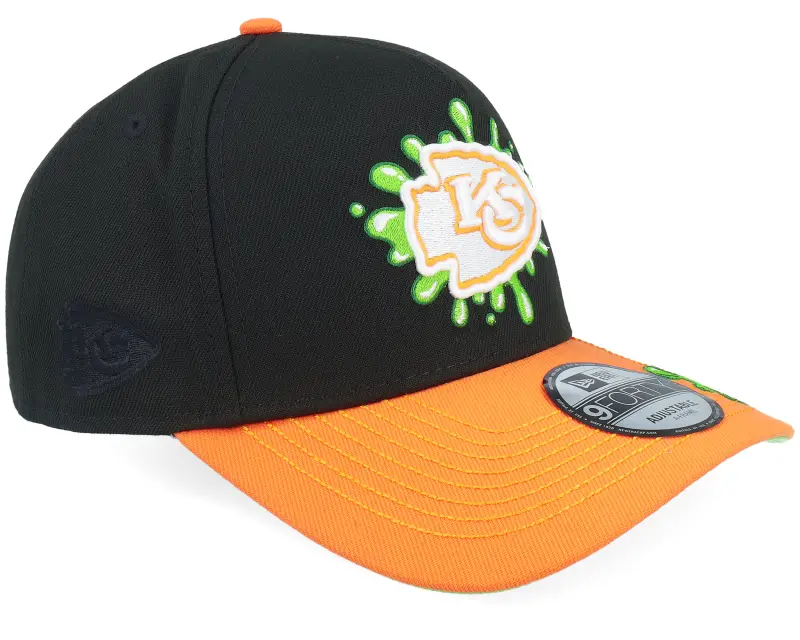 New Era Kansas City Chiefs NFL Slime 9FORTY Black/Orange A-Frame Adjustable online