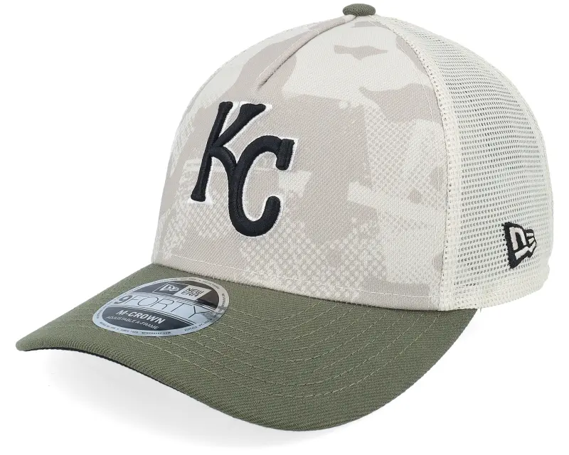 New Era Kansas City Royals MLB Armed Forces Day 9FORTY Mc Stone/Olive A-frame Trucker online