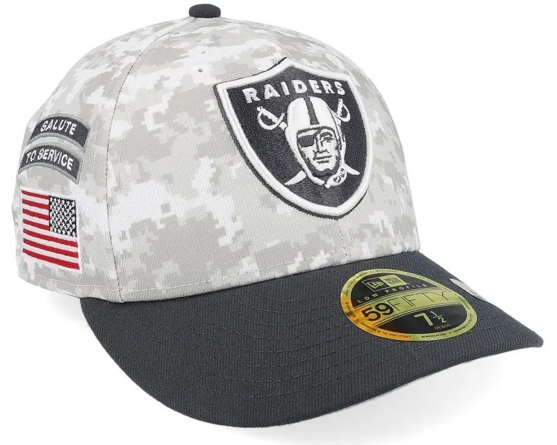 New Era Las Vegas Raiders Nfl24 Salute To Service Low Profile 59FIFTY Camo/Graphite Fitted online