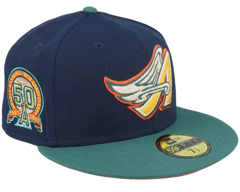 New Era Los Angeles Angels Escalator 59FIFTY Pin Navy/Green Fitted online