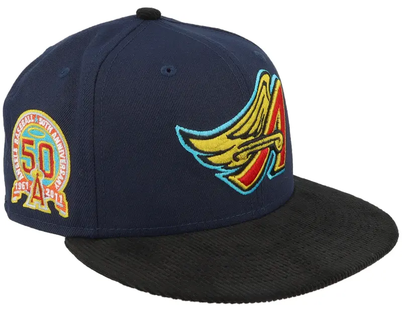 New Era Los Angeles Angels Obsidian Spark 59FIFTY Navy/Black Cord Fitted online
