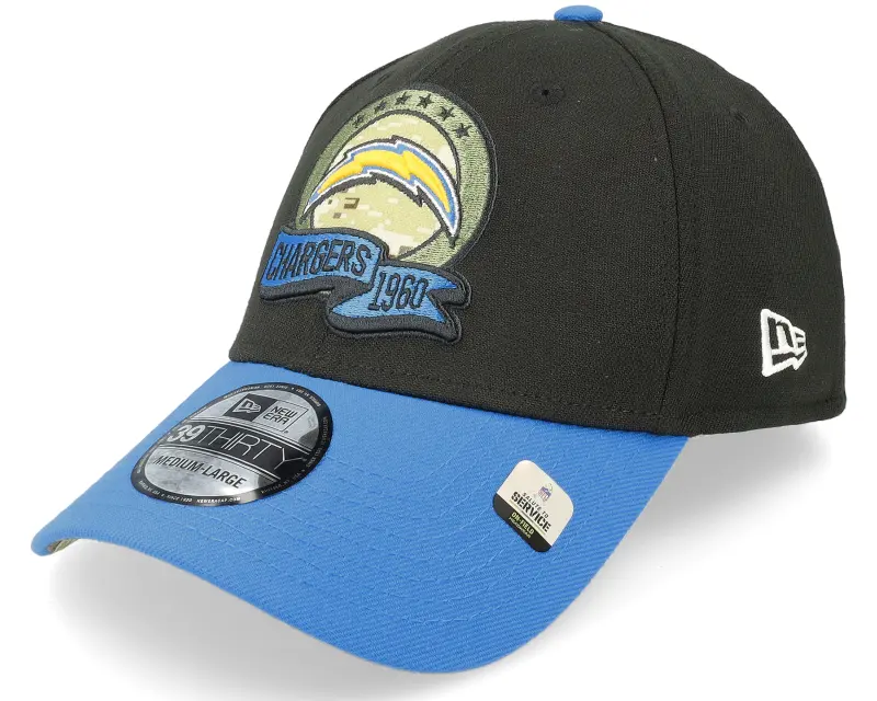 New Era Los Angeles Chargers M 39THIRTY NFL Salute To Service 22 Black/Blue Flexfit online