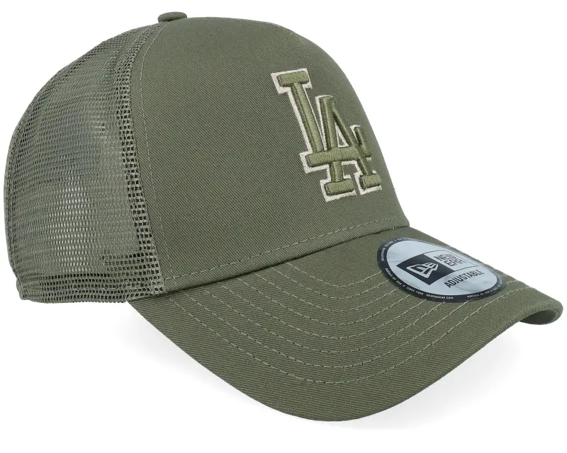 New Era Los Angeles Dodgers 9FORTY Outline Olive A-Frame Trucker online