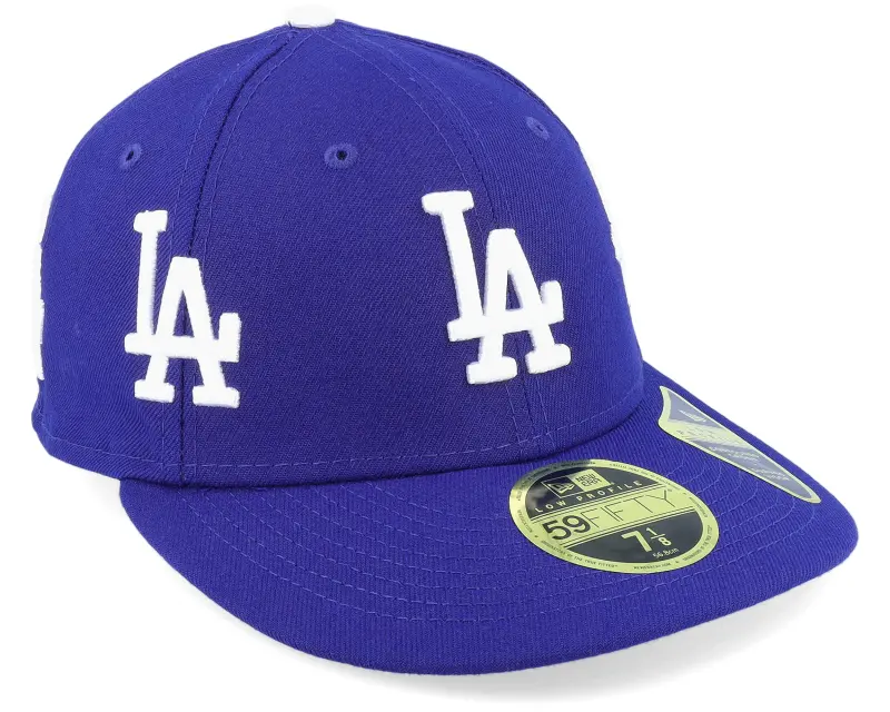 New Era Los Angeles Dodgers All Over Logo 59FIFTY Low Profile Royal/White Fitted online