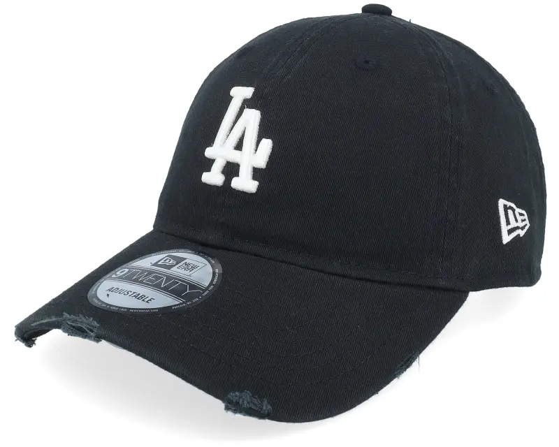 New Era Los Angeles Dodgers Distressed 9TWENTY Black/White Dad Cap online