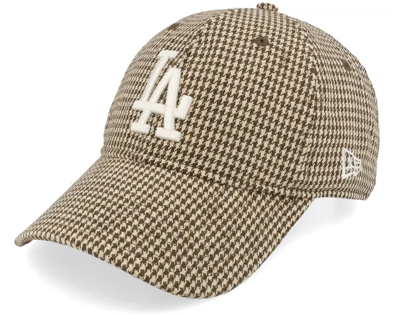 New Era Los Angeles Dodgers Houndstooth 9TWENTY Beige/Brown Dad Cap online