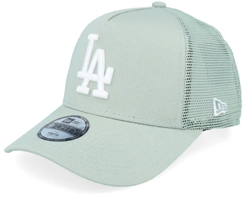 New Era Los Angeles Dodgers League Essential Evergreen/White A-frame Trucker online