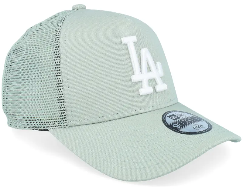 New Era Los Angeles Dodgers League Essential Evergreen/White A-frame Trucker online