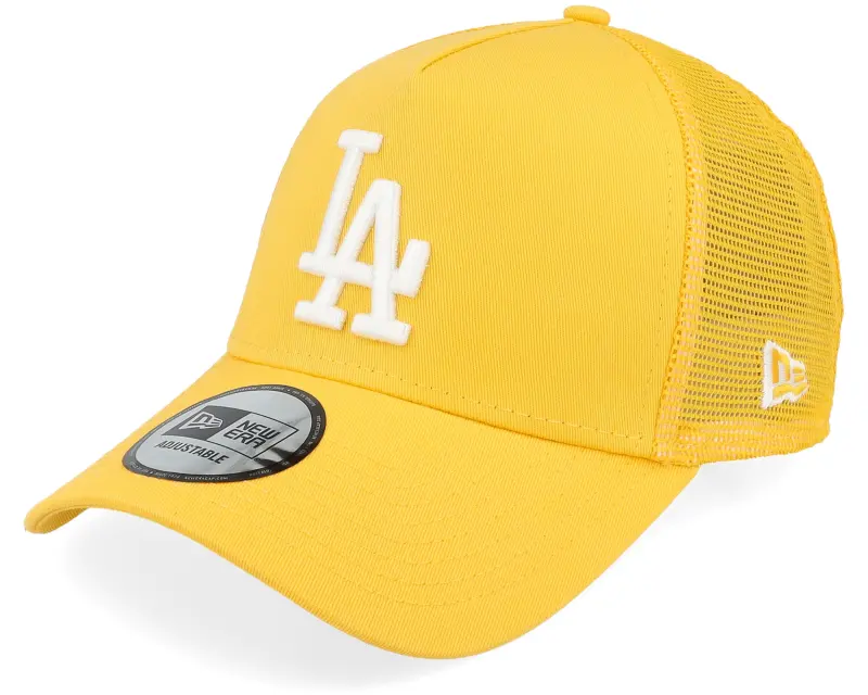 New Era Los Angeles Dodgers League Essential Yellow/White A-frame Trucker online