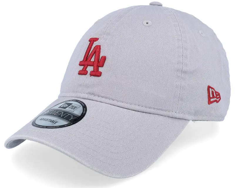 New Era Los Angeles Dodgers Midi League Essential 9TWENTY Grey/Cardinal Dad Cap online