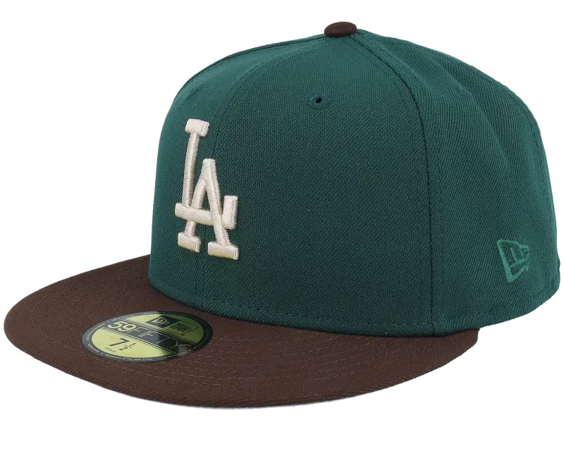 New Era Los Angeles Dodgers Ocean Trail 59FIFTY 100 Anniversery Dark Green/Walnut Fitted online