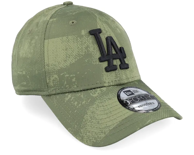 New Era Los Angeles Dodgers Print 9FORTY Olive/Black Adjustable online
