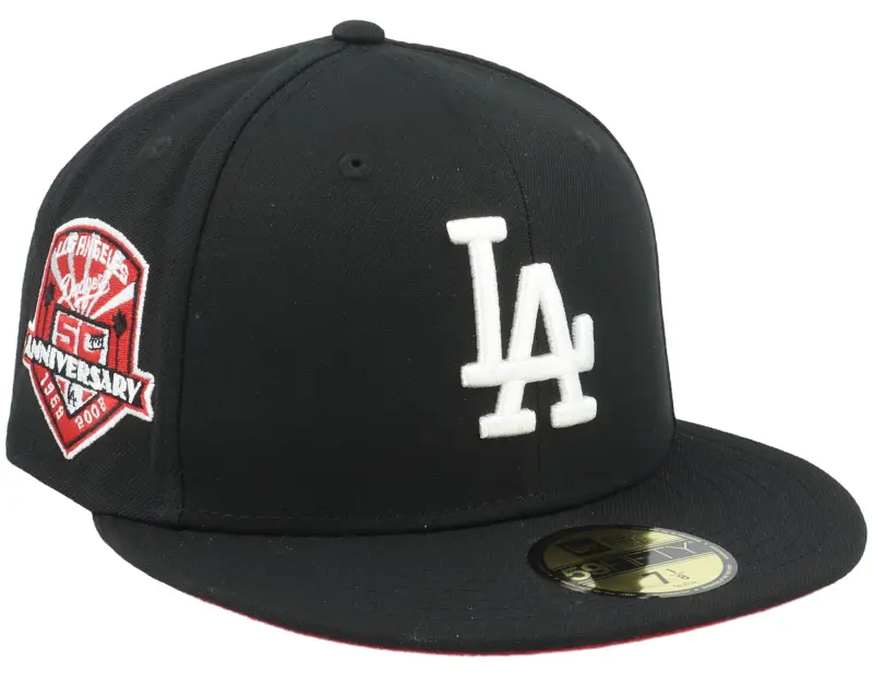 New Era Los Angeles Dodgers Scarlet Undervisor 59FIFTY Black Fitted online