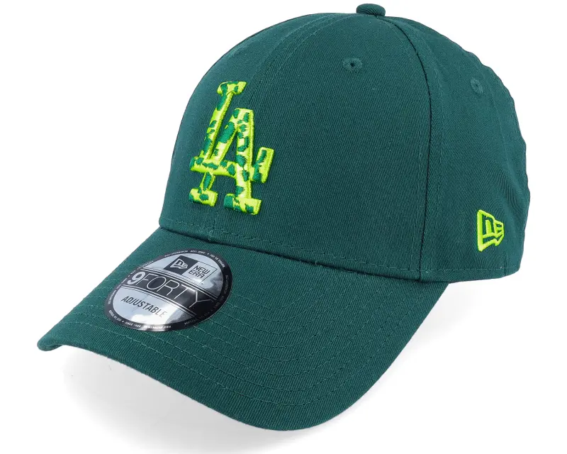 New Era Los Angeles Dodgers Seasonal Infill 9FORTY Dark Green/Neon Green Adjustable online