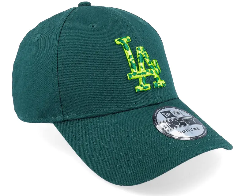 New Era Los Angeles Dodgers Seasonal Infill 9FORTY Dark Green/Neon Green Adjustable online