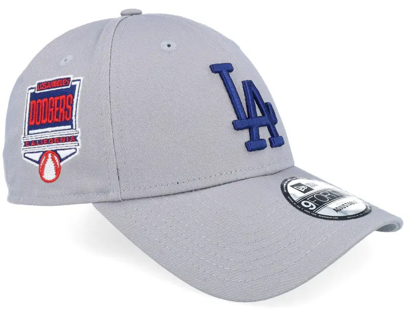 New Era Los Angeles Dodgers Side Patch 9FORTY Grey/Navy Adjustable online