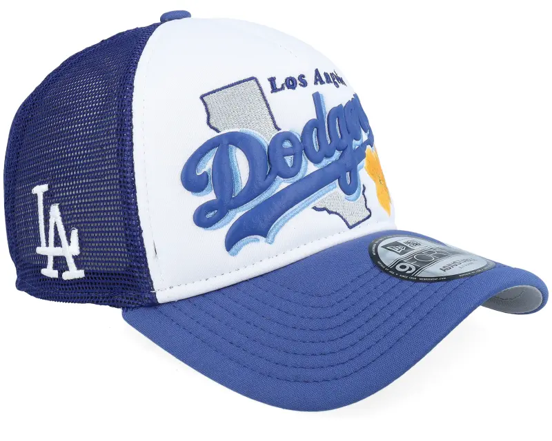 New Era Los Angeles Dodgers State Flower White/Dark Royal A-Frame Trucker online