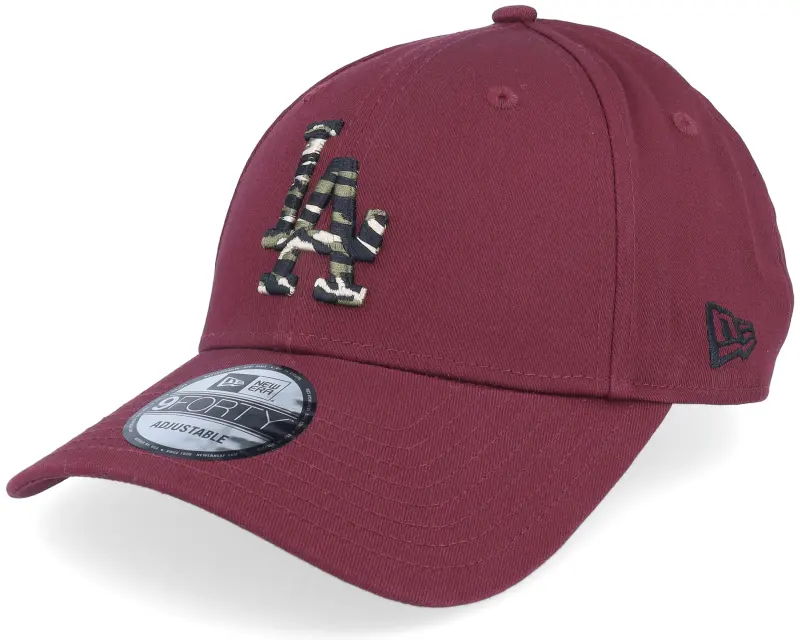 New Era Los Angeles Dodgers Wild Camo 9FORTY Maroon Adjustable online