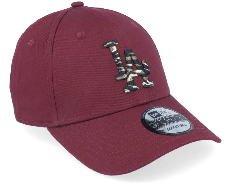 New Era Los Angeles Dodgers Wild Camo 9FORTY Maroon Adjustable online