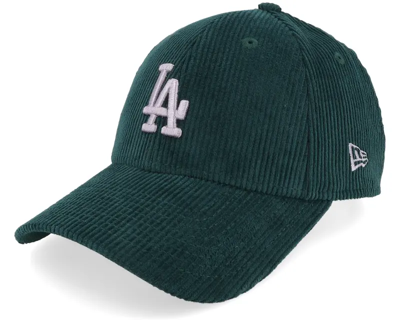 New Era Los Angeles Dodgers Womens Corduroy 9FORTY Dark Green Adjustable online