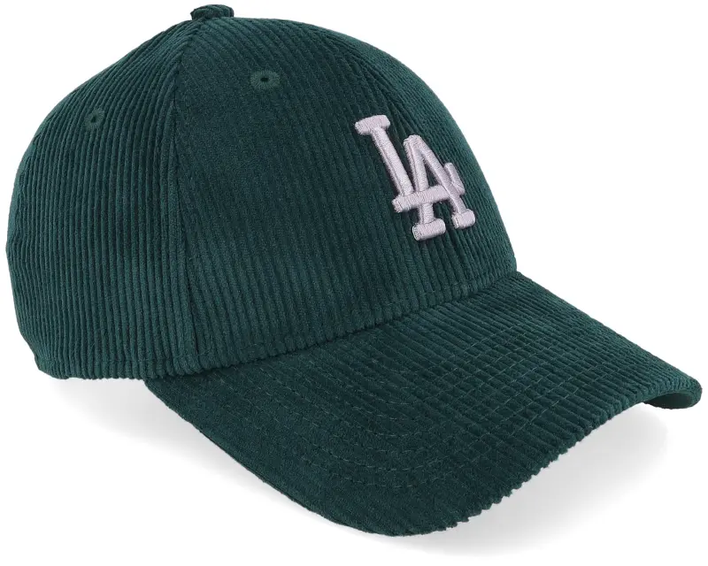 New Era Los Angeles Dodgers Womens Corduroy 9FORTY Dark Green Adjustable online