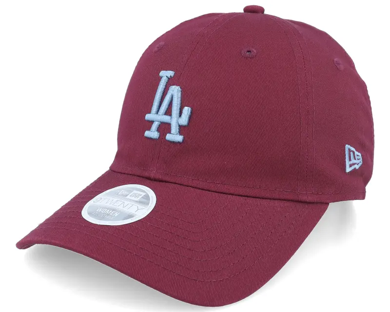 New Era Los Angeles Dodgers Womens League Essential Midi 9TWENTY Burgundy Dad Cap online