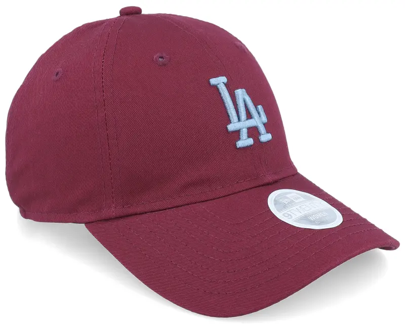 New Era Los Angeles Dodgers Womens League Essential Midi 9TWENTY Burgundy Dad Cap online