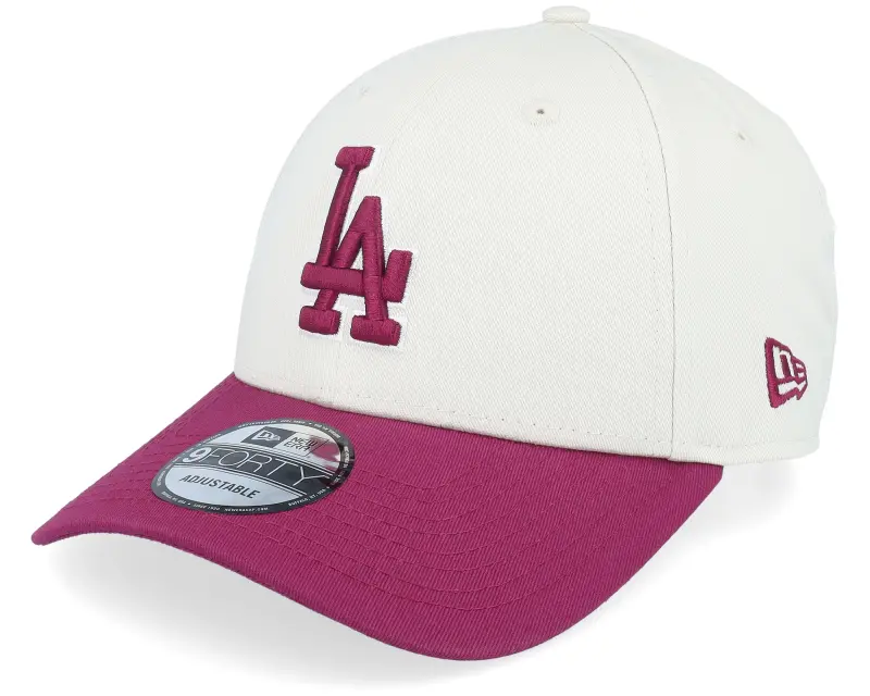New Era Los Angeles Dodgers World Series Patch 9FORTY Ivory/Cherry Jam Adjustable online
