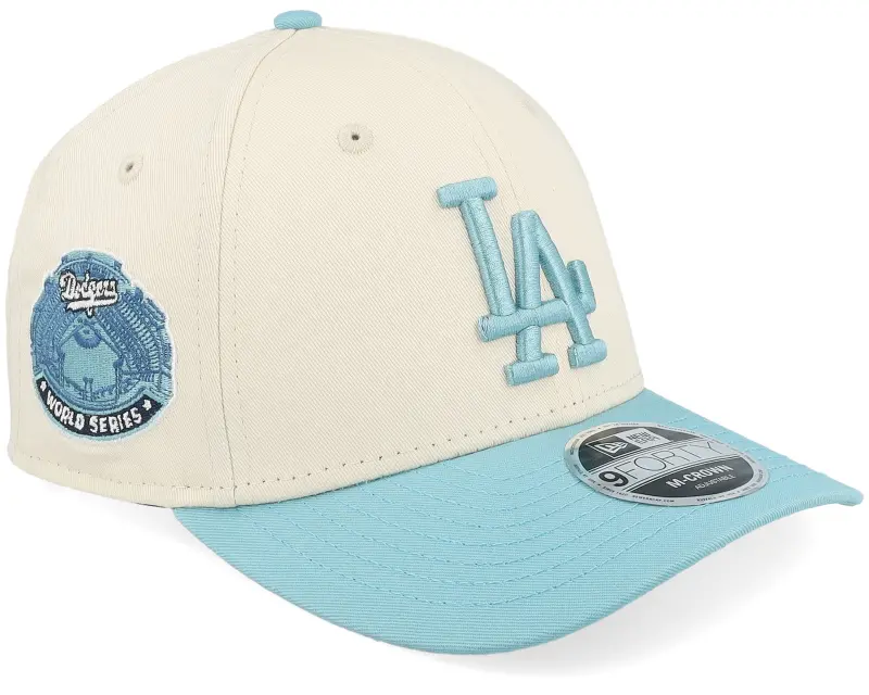 New Era Los Angeles Dodgers World Series Patch 9FORTY Mc Light Terracotta/Light Blue Adjustable online