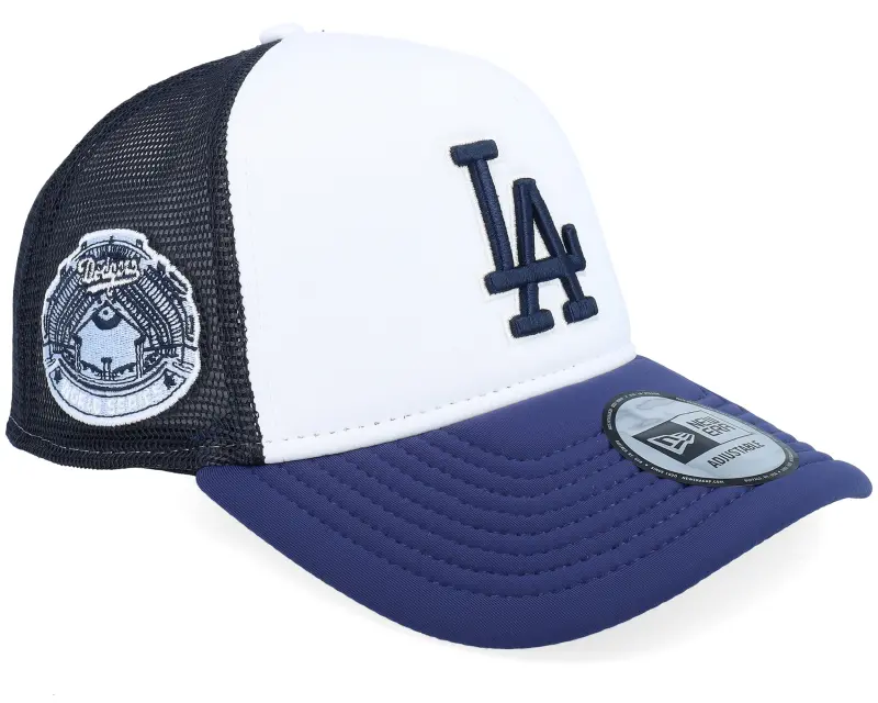 New Era Los Angeles Dodgers World Series White/Navy A-frame Trucker online