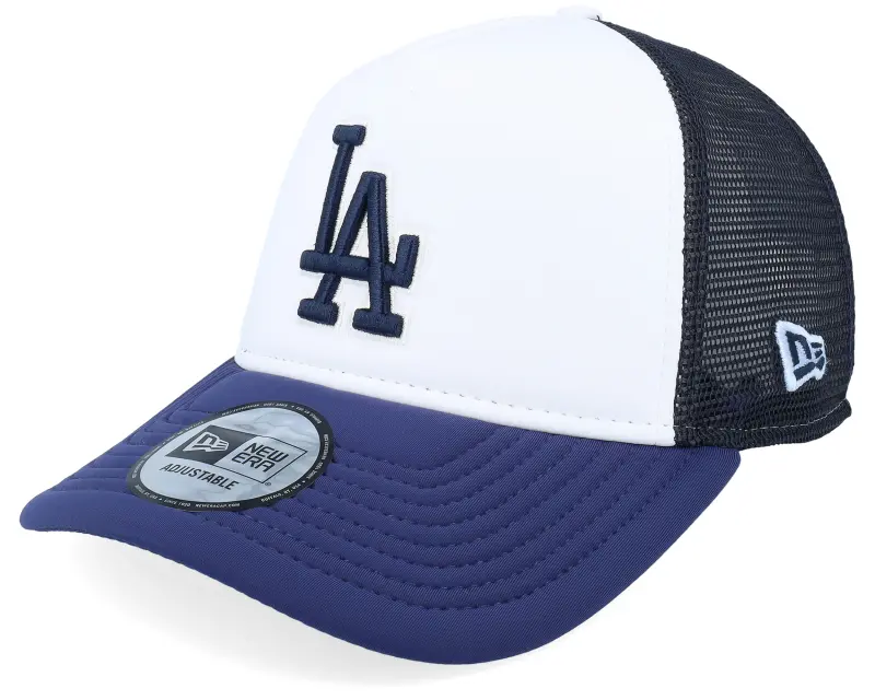 New Era Los Angeles Dodgers World Series White/Navy A-frame Trucker online