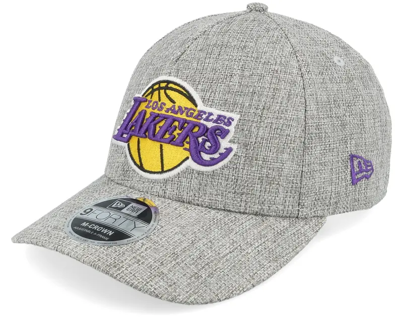 New Era Los Angeles Lakers 9FORTY M-Crown Cotton Weave Gray A-Frame Adjustable online