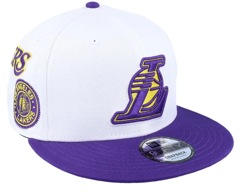 New Era Los Angeles Lakers All Over Patch 9FIFTY White/Purple Snapback online