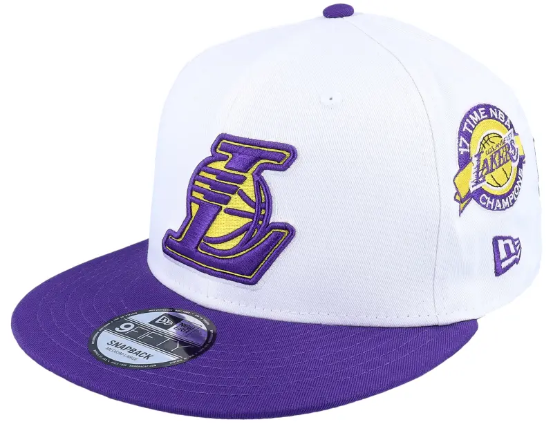 New Era Los Angeles Lakers All Over Patch 9FIFTY White/Purple Snapback online