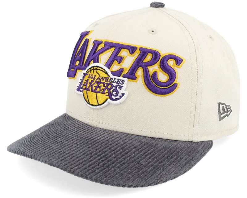 New Era Los Angeles Lakers Corduroy Visor 9FIFTY Pc Light Terracotta/Grey Adjustable online