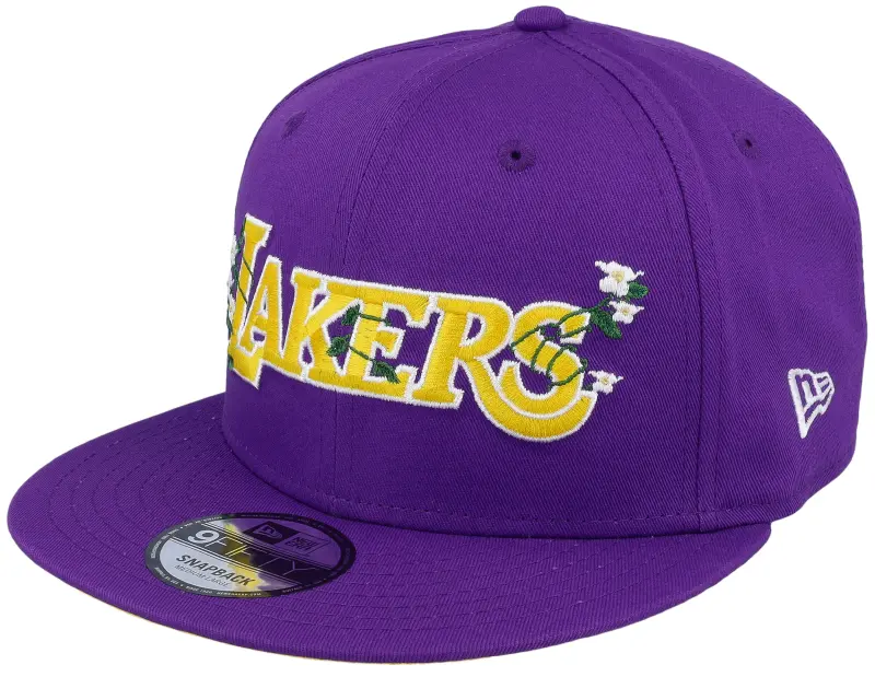 New Era Los Angeles Lakers Flower Wordmark 9FIFTY Purple Snapback online