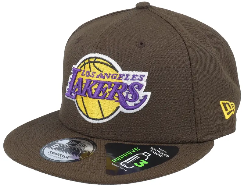 New Era Los Angeles Lakers Repreve 9FIFTY Brown Snapback online