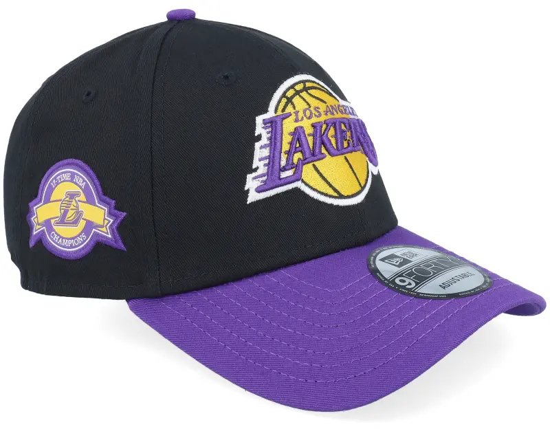 New Era Los Angeles Lakers Side Patch 9FORTY Black/Purple Adjustable online